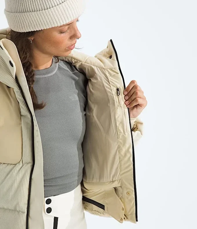 Cold Spell Corduroy Cropped Daunenjacke für Damen