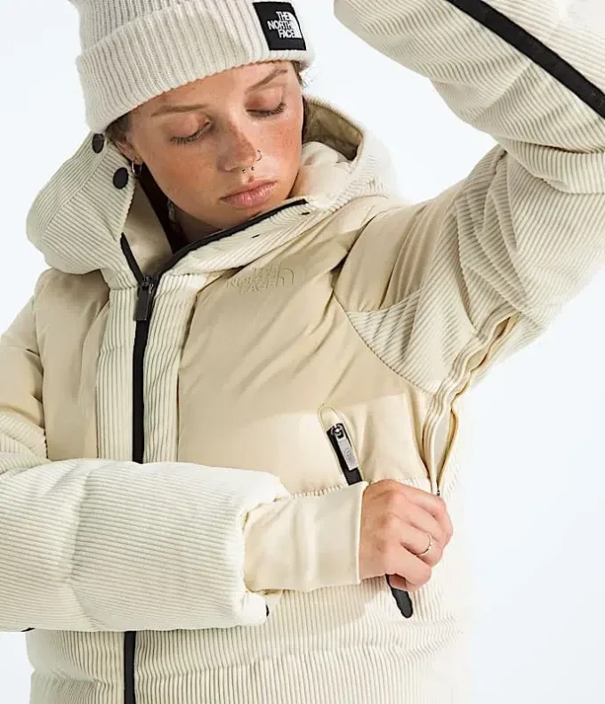 Cold Spell Corduroy Cropped Daunenjacke für Damen
