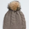 Damen-Beanie mit Oh Mega-Pelzbommel