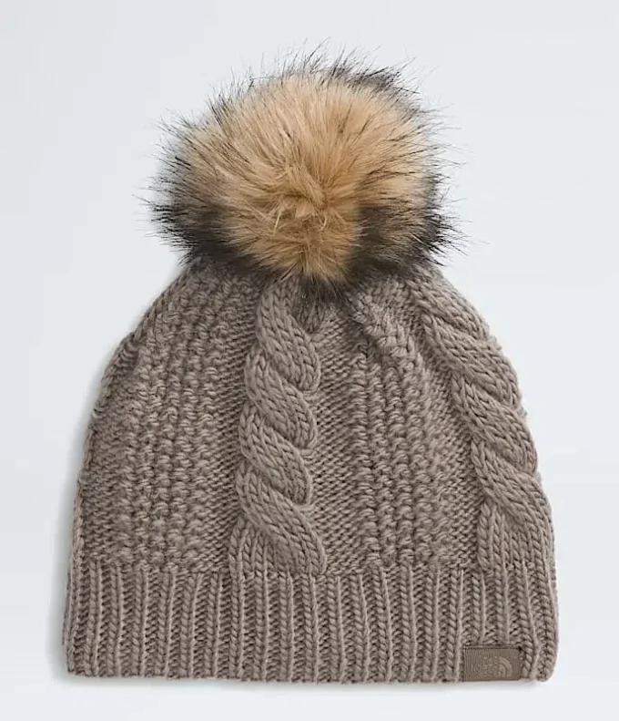 Damen-Beanie mit Oh Mega-Pelzbommel