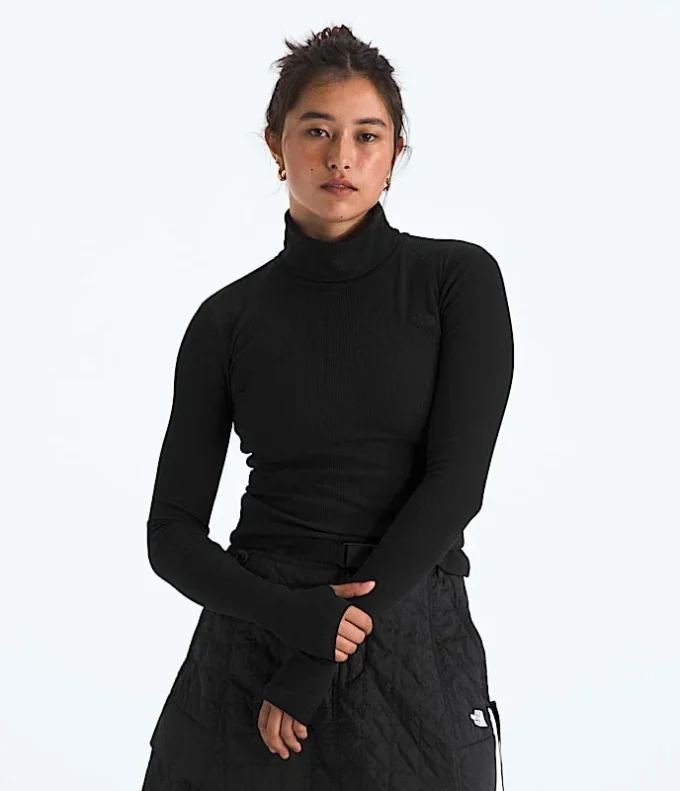 Damen-Rollkragenpullover mit langen Ärmeln Damen-Rollkragenpullover mit langen Ärmeln