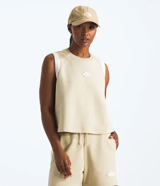 Damen-Terry Relaxed Cropped Tank