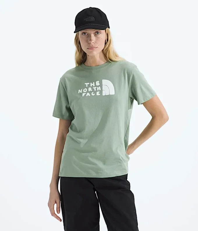 Evolution Sketch Logo Half Dome Kurzarm-T-Shirt für Damen – Grafik Evolution Sketch Logo Half Dome Kurzarm-T-Shirt für Damen – Grafik