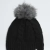 Gepolsterte Oh Mega Fur Pom Beanie für Kinder