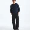 Herren-Langarm-Henley mit Waffelmuster