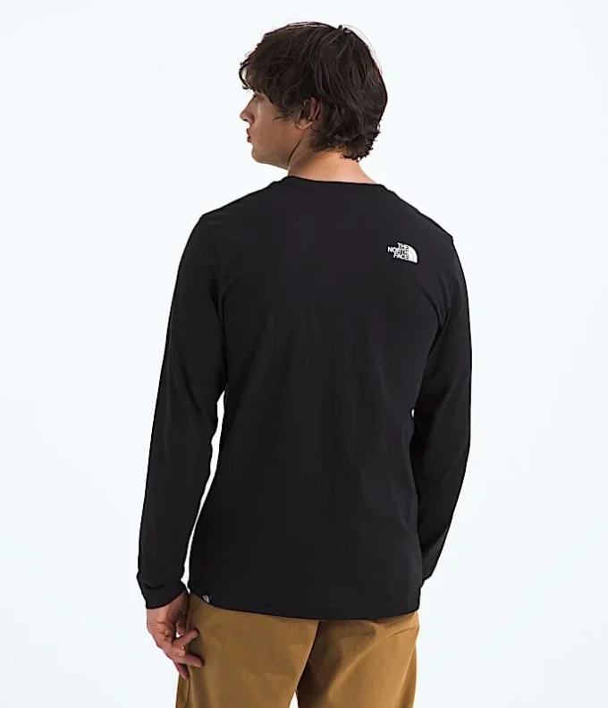 Herren-Langarm-T-Shirt mit einfachem Dom