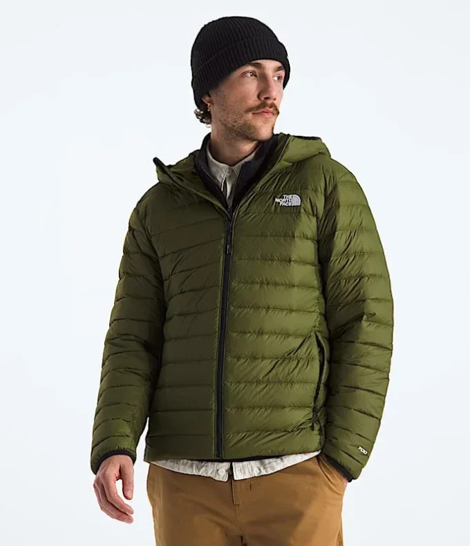 Klassische Daunenjacke mit Kapuze für Herren Klassische Daunenjacke mit Kapuze für Herren