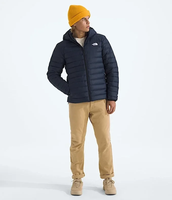 Klassische Daunenjacke mit Kapuze für Herren Klassische Daunenjacke mit Kapuze für Herren