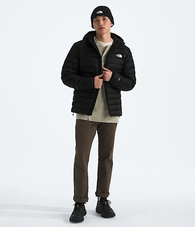 Klassische Daunenjacke mit Kapuze für Herren Klassische Daunenjacke mit Kapuze für Herren