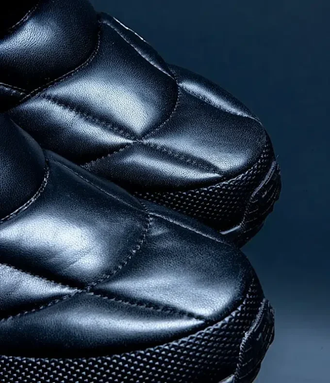 Leder-Pack-Stiefelette Hybrid