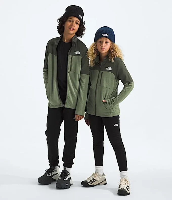 Midlayer mit durchgehendem Reißverschluss für Jungen und Mädchen