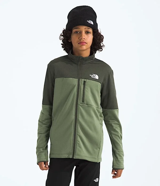 Midlayer mit durchgehendem Reißverschluss für Jungen und Mädchen
