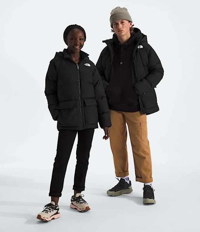 North Down Fleece-gefütterter kurzer Parka für Jungen und Mädchen
