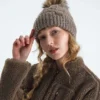 Oh Mega Fur Pom Beanie für Damen