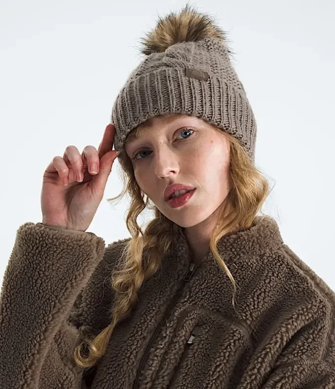 Oh Mega Fur Pom Beanie für Damen