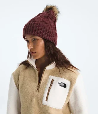 Oh Mega Fur Pom Beanie für Damen