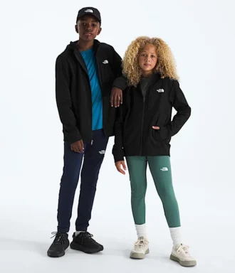TNF™ Performance Fleece-Jacke mit Kapuze und durchgehendem Reißverschluss für Jungen und Mädchen