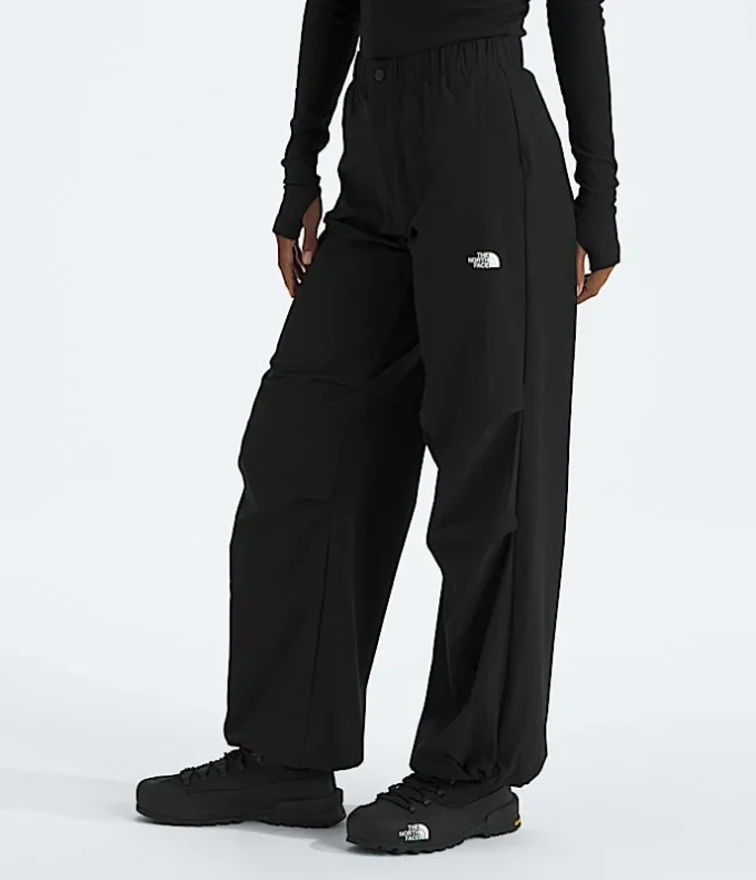 Weite Damenhose aus Webstoff