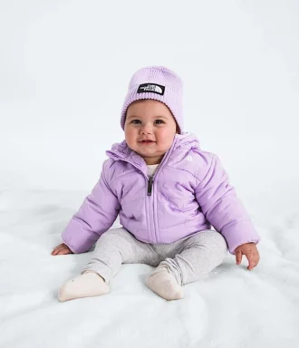 Wendbare Shasta-Jacke mit Kapuze und durchgehendem Reißverschluss für Babys
