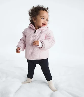 Wendbare Shasta-Jacke mit Kapuze und durchgehendem Reißverschluss für Babys
